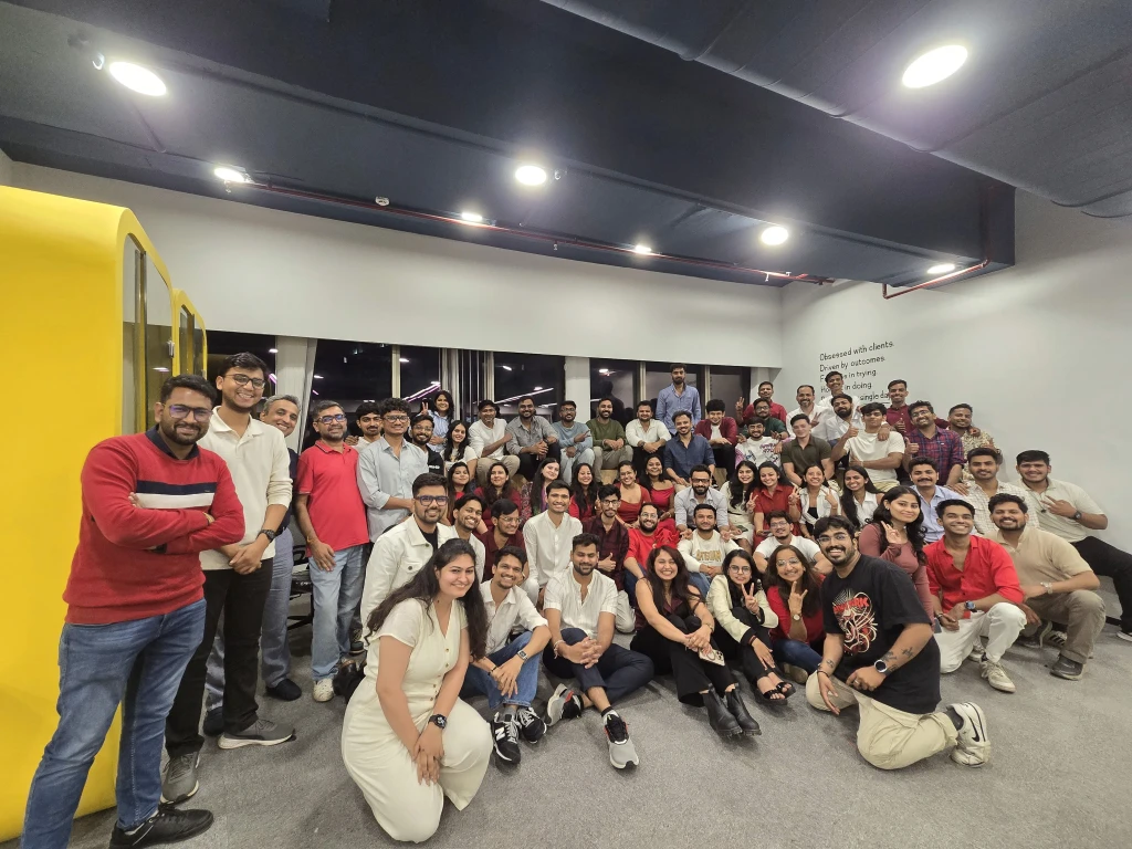 The Digimaze team together at the office